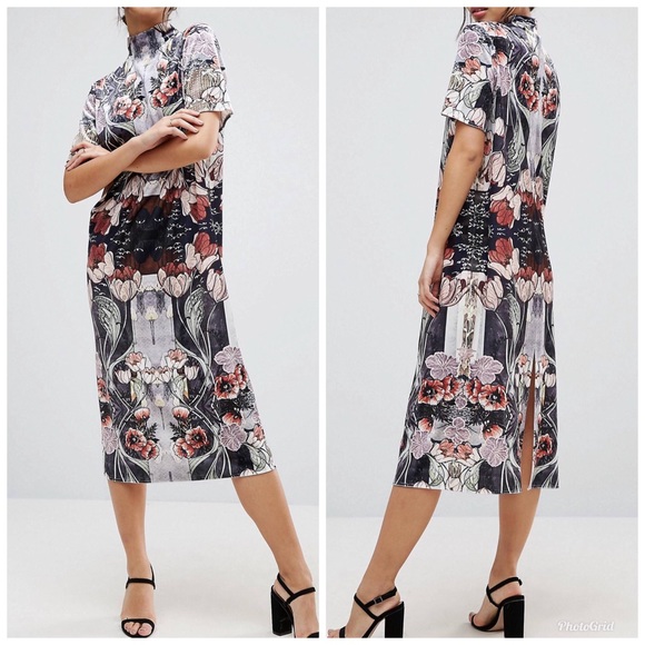 ASOS Dresses & Skirts - ASOS Velvet Floral Dress
